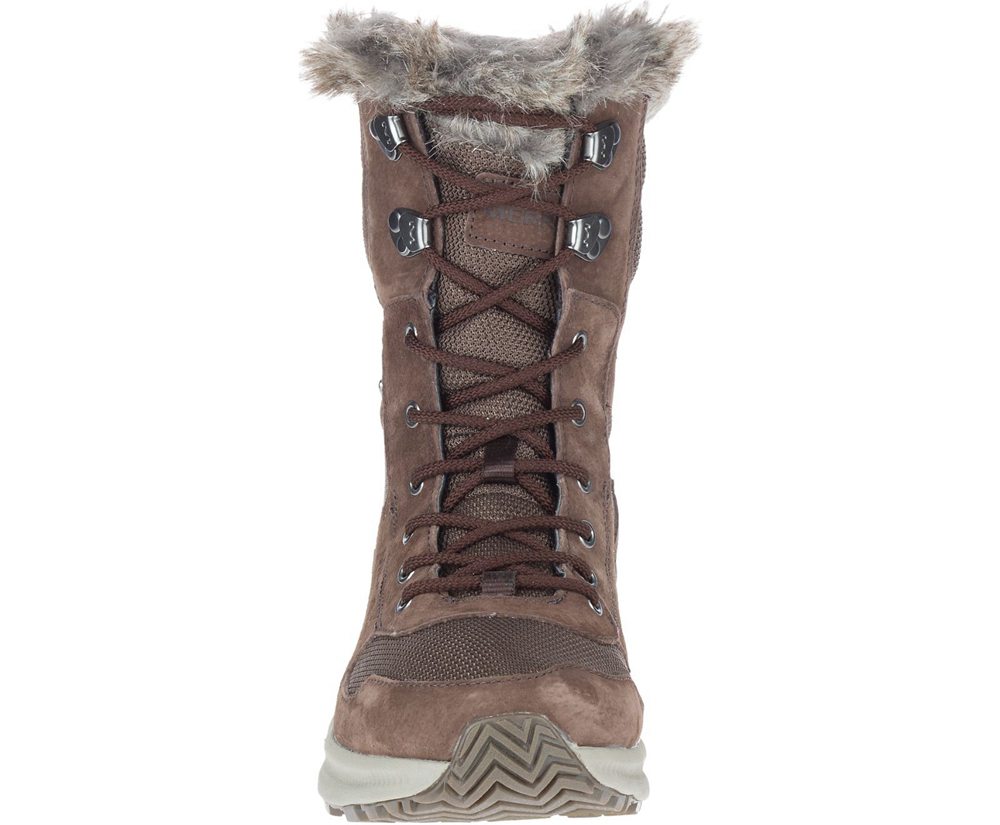 Merrell Støvler Dame - Ontario Tall Polar Waterproof - Brune - VGF497328